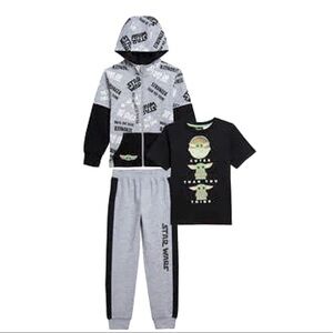 Star Wars Kids 3 piece Set size 5T Boy Hoodie pants Shirt
